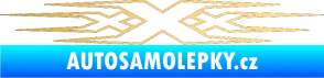 Samolepka Triple x zlatá metalíza