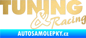 Samolepka Tuning racing 001 zlatá metalíza