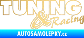 Samolepka Tuning racing obrys zlatá metalíza