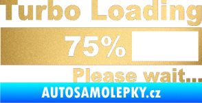 Samolepka Turbo loading zlatá metalíza