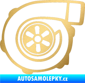 Samolepka Turbo silueta 001 levá zlatá metalíza