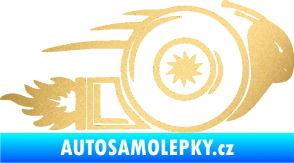 Samolepka Turbo šnek 002 pravá zlatá metalíza