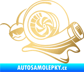 Samolepka Turbo šnek 004 levá zlatá metalíza