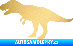 Samolepka Tyrannosaurus Rex 001 levá zlatá metalíza