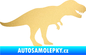 Samolepka Tyrannosaurus Rex 001 pravá zlatá metalíza