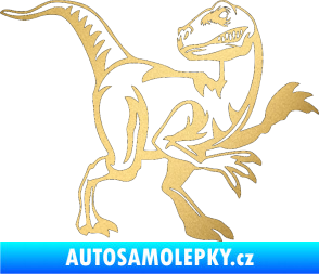 Samolepka Tyrannosaurus Rex 003 pravá zlatá metalíza
