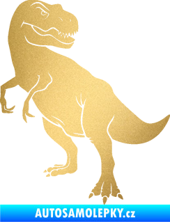 Samolepka Tyrannosaurus Rex 004 levá zlatá metalíza