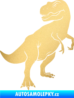 Samolepka Tyrannosaurus Rex 004 pravá zlatá metalíza