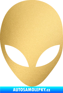 Samolepka UFO 002 zlatá metalíza
