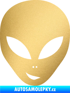 Samolepka UFO 003 levá zlatá metalíza