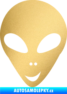 Samolepka UFO 004 levá zlatá metalíza