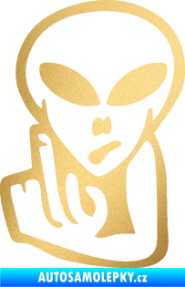 Samolepka UFO 008 levá zlatá metalíza
