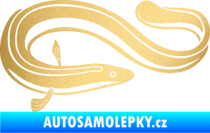 Samolepka Úhoř 001 pravá zlatá metalíza