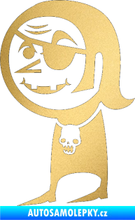 Samolepka Upír 001 levá hrabě dracula zlatá metalíza