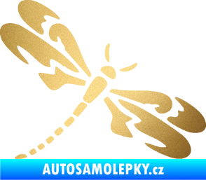 Samolepka Vážka 001 pravá zlatá metalíza