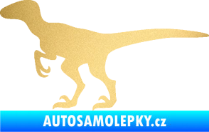 Samolepka Velociraptor 001 levá zlatá metalíza