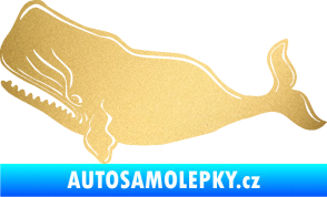 Samolepka Velryba 003 levá zlatá metalíza
