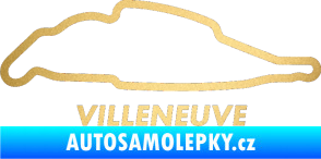 Samolepka Okruh Villeneuve zlatá metalíza
