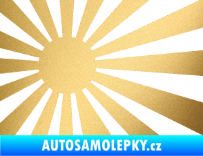 Samolepka Vlajka Japonsko 002 levá JDM zlatá metalíza