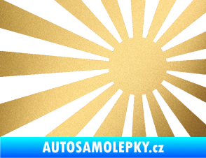 Samolepka Vlajka Japonsko 002 pravá JDM zlatá metalíza