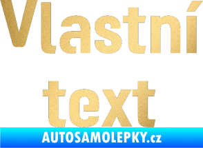 Samolepka Vlastní text - Moto GP zlatá metalíza