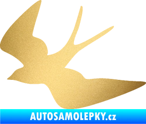 Samolepka Vlaštovka 001 levá zlatá metalíza