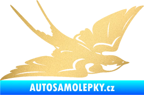 Samolepka Vlaštovka 002 pravá zlatá metalíza
