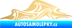 Samolepka Vlny 002 levá moře zlatá metalíza