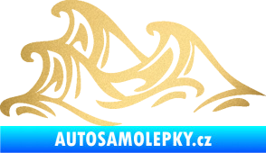 Samolepka Vlny 005 levá moře zlatá metalíza