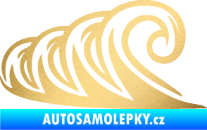 Samolepka Vlny 006 levá moře zlatá metalíza