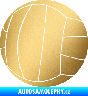 Samolepka Volejbalový míč 003 zlatá metalíza