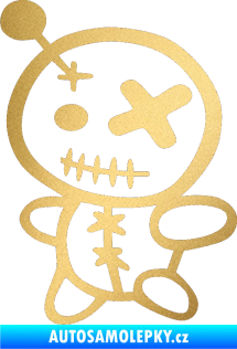 Samolepka Voodoo panenka 001 levá zlatá metalíza