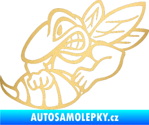 Samolepka Vosa levá zlatá metalíza