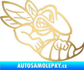 Samolepka Vosa pravá zlatá metalíza