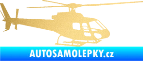 Samolepka Vrtulník 002 pravá helikoptéra zlatá metalíza