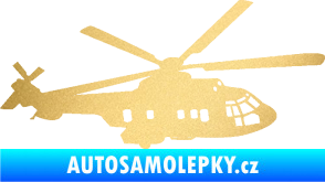 Samolepka Vrtulník 003 pravá helikoptéra zlatá metalíza