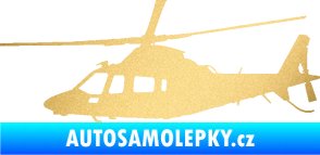 Samolepka Vrtulník 004 levá helikoptéra zlatá metalíza