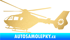 Samolepka Vrtulník 006 levá helikoptéra zlatá metalíza