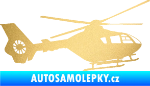 Samolepka Vrtulník 006 pravá zlatá metalíza