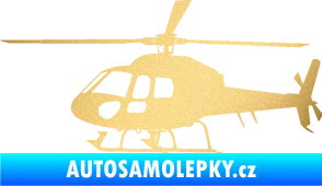 Samolepka Vrtulník 007 levá helikoptéra zlatá metalíza