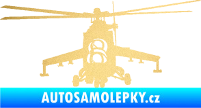 Samolepka Vrtulník 009 levá helikoptéra zlatá metalíza