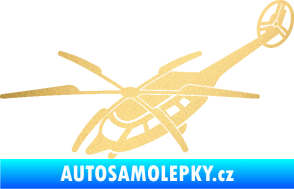 Samolepka Vrtulník 011 levá helikoptéra zlatá metalíza