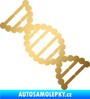 Samolepka Vzorec DNA levá zlatá metalíza