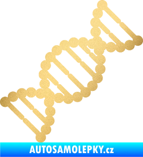 Samolepka Vzorec DNA pravá zlatá metalíza