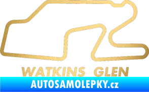Samolepka Okruh Watkins Glen International zlatá metalíza