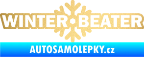 Samolepka Winter beater zlatá metalíza