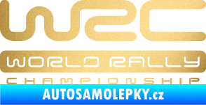 Samolepka WRC -  World Rally Championship zlatá metalíza