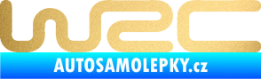 Samolepka WRC nápis zlatá metalíza