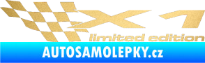 Samolepka X1 limited edition levá zlatá metalíza