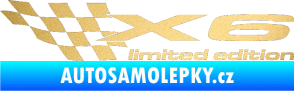 Samolepka X6 limited edition levá zlatá metalíza